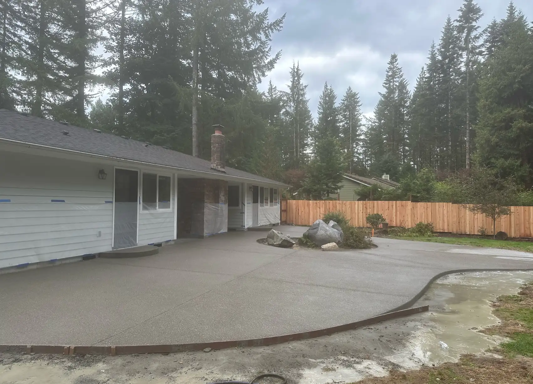 Concrete flatwork construction services by Material Masters Concrete in Washington