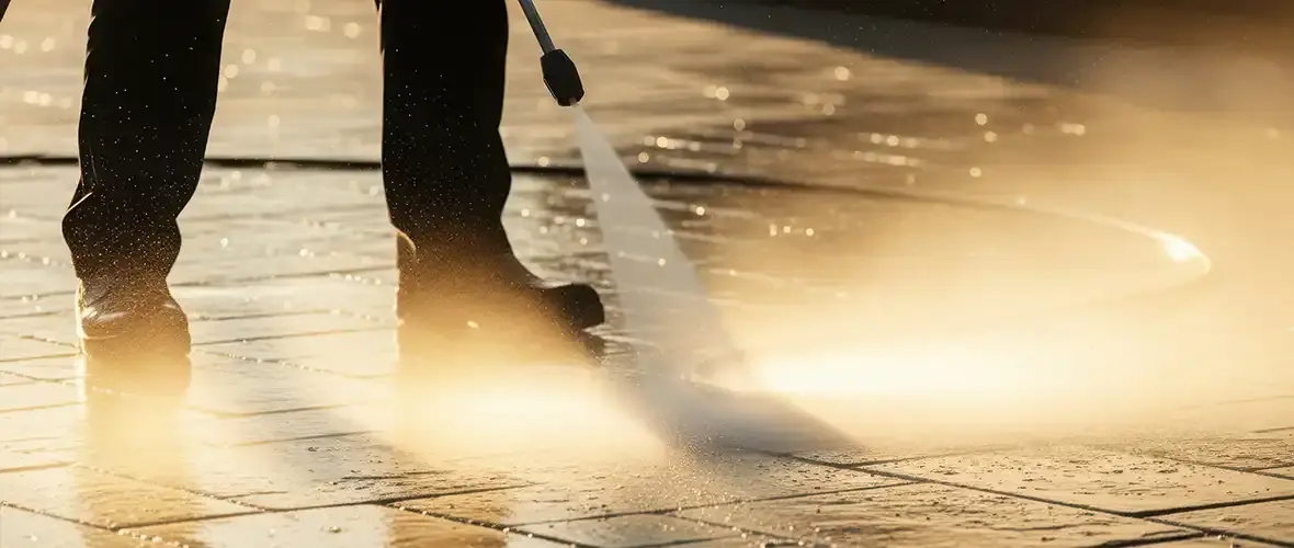 Close-up of a concrete driveway surface illustrating flatwork quality and long-term durability in Pacific Northwest climates.