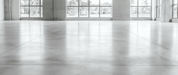 Polished concrete floor in office space showing proper maintenance results|Materialmastersconcrete